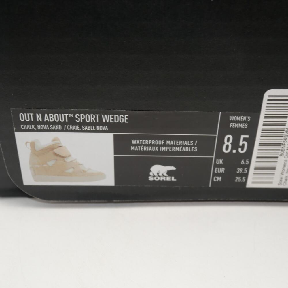 NEW Sorel Women's 8.5 Out N About Sport Wedge Bootie Chalk/ Sand Beige Tan - Picture 8 of 8